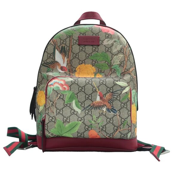 GUCCI  Red&Brown Canvas  Backpack 1022-061425 - Picture 1 of 12